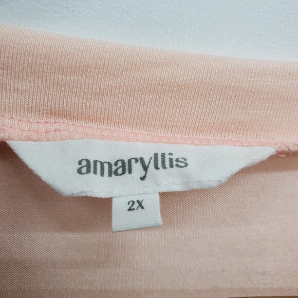 Amaryllis Womens Floral Boho Blouse Top 2X Peach Spring Pastel Fairy Feminine - Picture 9 of 13